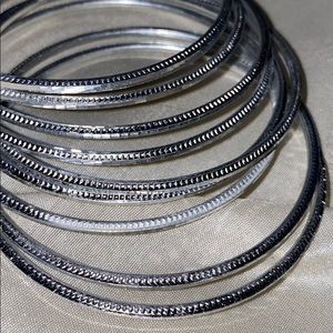 10 New York & Company Silver  Bracelet Set